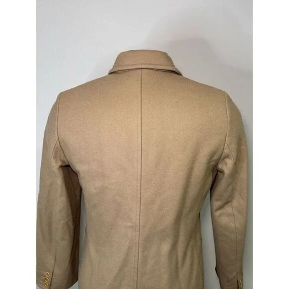 J.Crew Wool Blend Beige Overcoat Women Medium Classic Preppy Neutral Winter - Picture 7 of 7